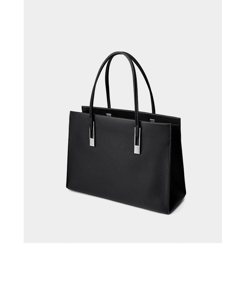 Borsa da donna in vera pelle nera