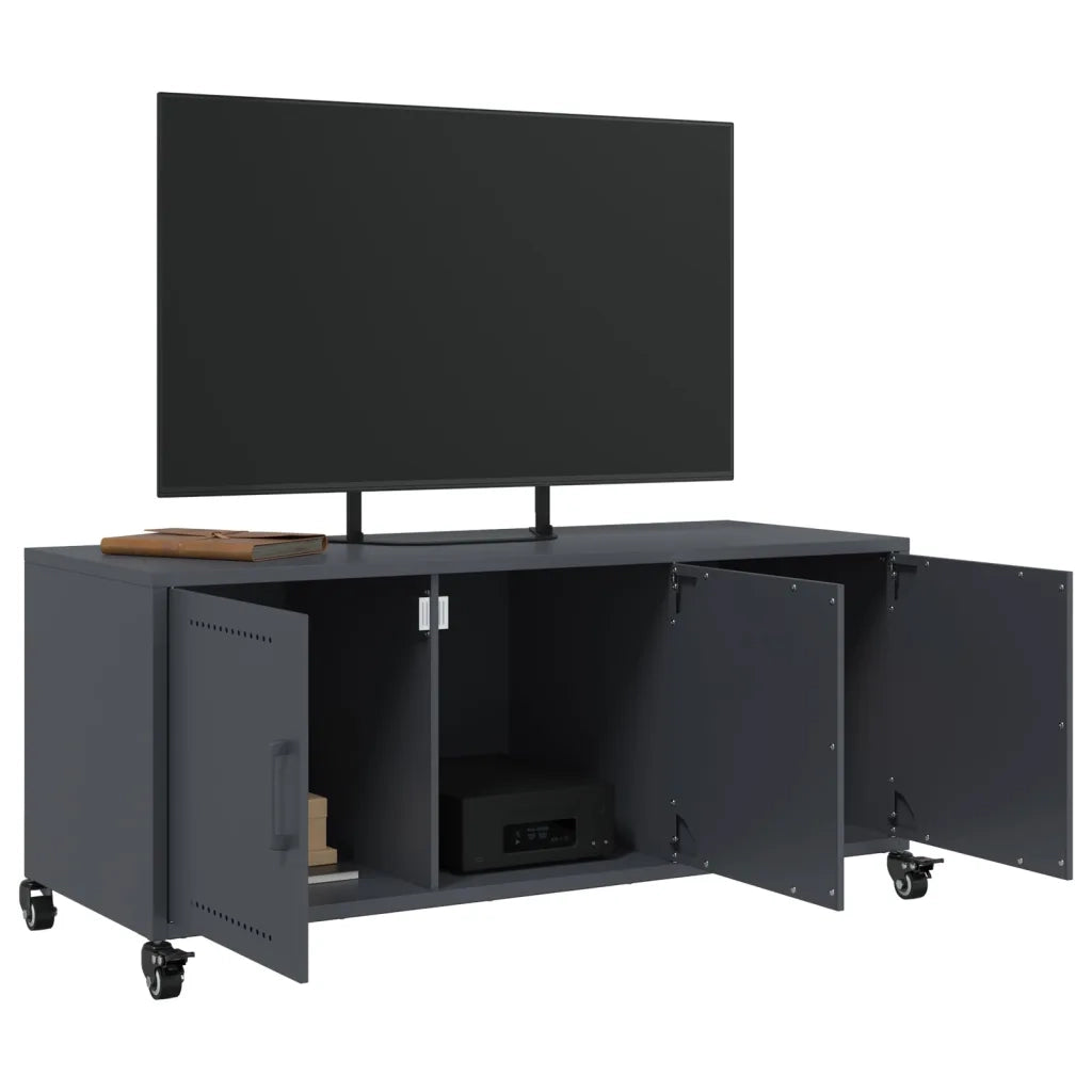 Mobile TV Antracite 100,5x39x43,5 cm Acciaio