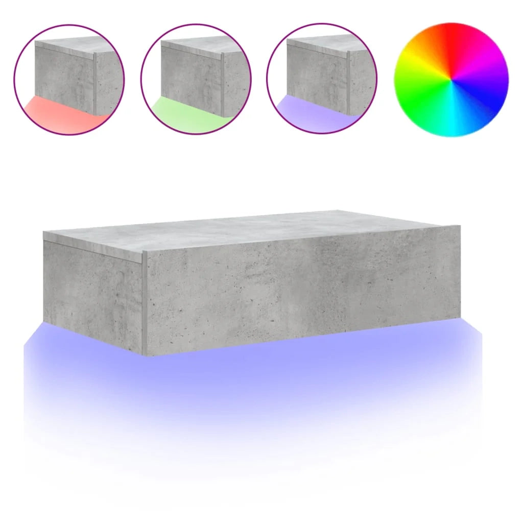 Mobile TV multimediale mensola TV credenza mobile TV per sala da pranzo soggiorno camera da letto con illuminazione a LED 60 x 35 x 15,5 cm grigio 02_0026952