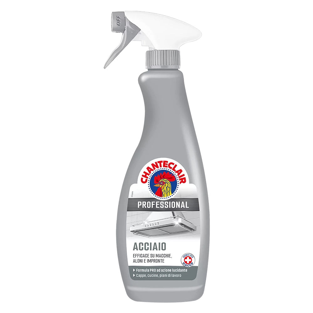 ACCIAIO BRILLANTE SPRAY 'CHANTECLAIR PROFESSIONAL' ml. 700- 8 pezzi  - CHANTECLAIR