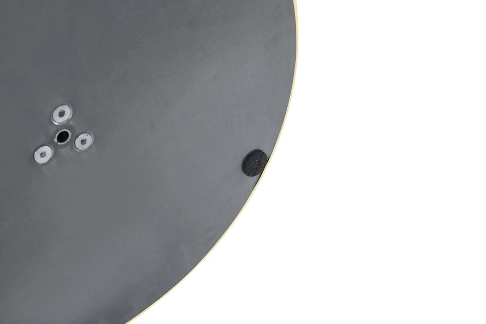 Tavolino Rotondo da Salotto ¨C MINIMAL ¨C Piano Effetto Marmo, Struttura Acciaio Dorato