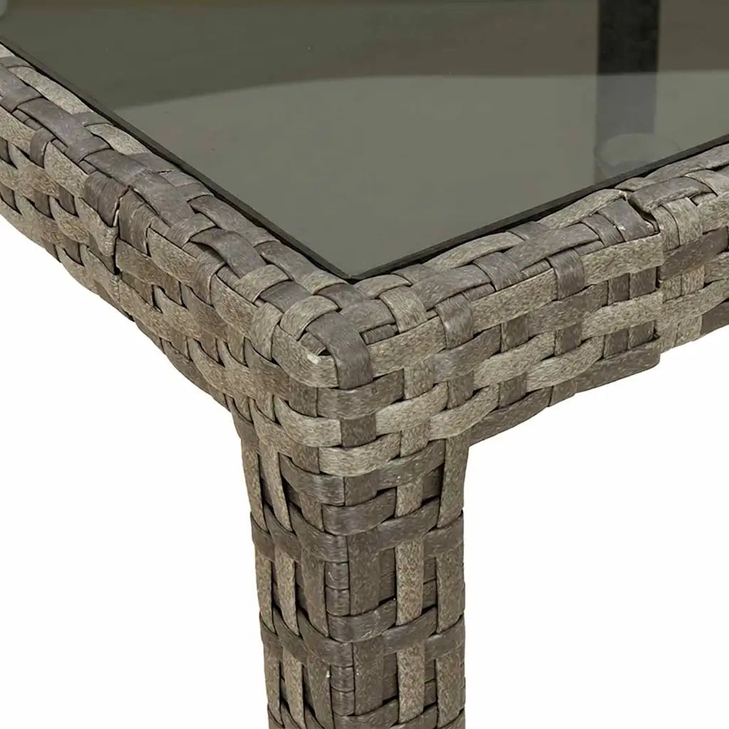Tavolo da Giardino | Tavolino da esterno Grigio 90 x 90 x 75 cm polyrattan
