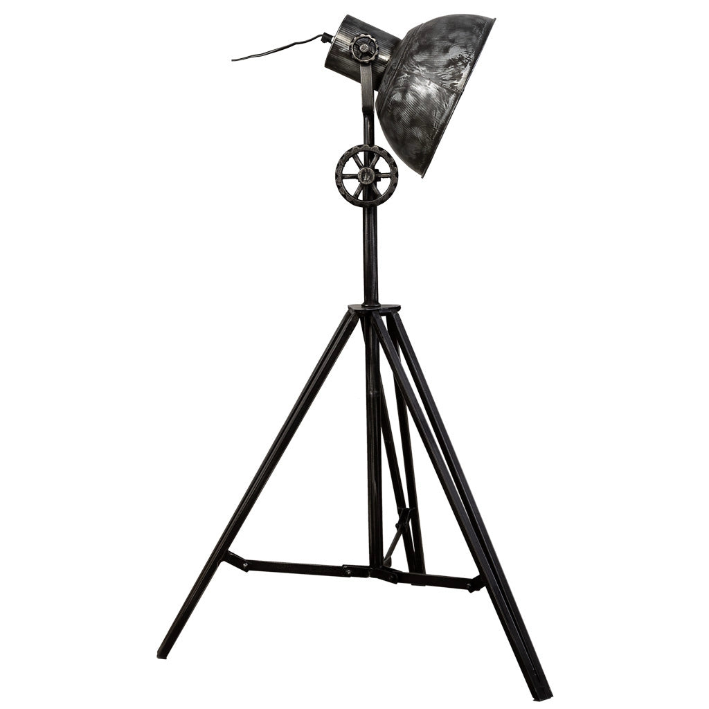 Lampada da terra in metallo nero 30x25x138h
