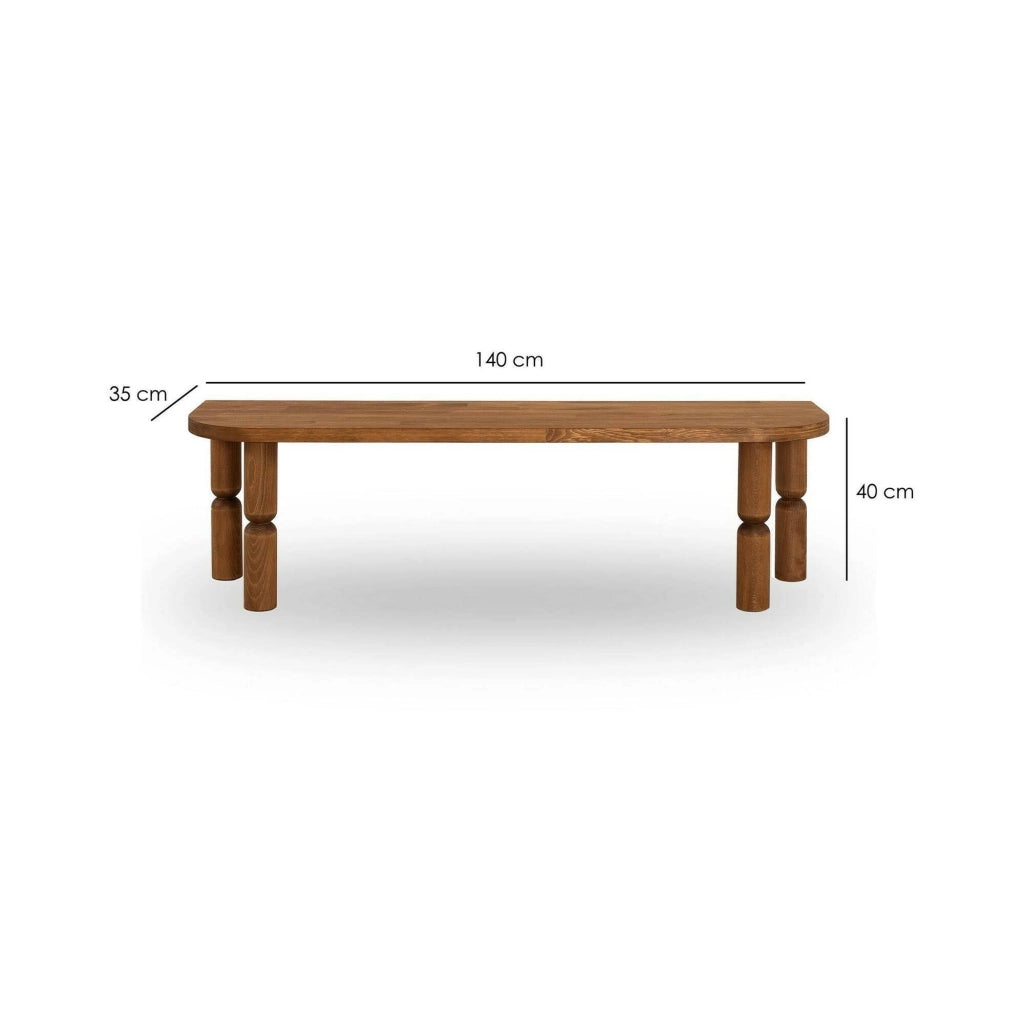 Mobile porta TV Fengshen, Credenza da soggiorno, Armadio basso per TV, Base parete attrezzata, 140x35h40 cm, Quercia
