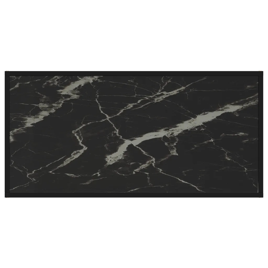 Tavolino da Salotto Nero 100x50x35 cm in Vetro Temperato cod mxl 18606