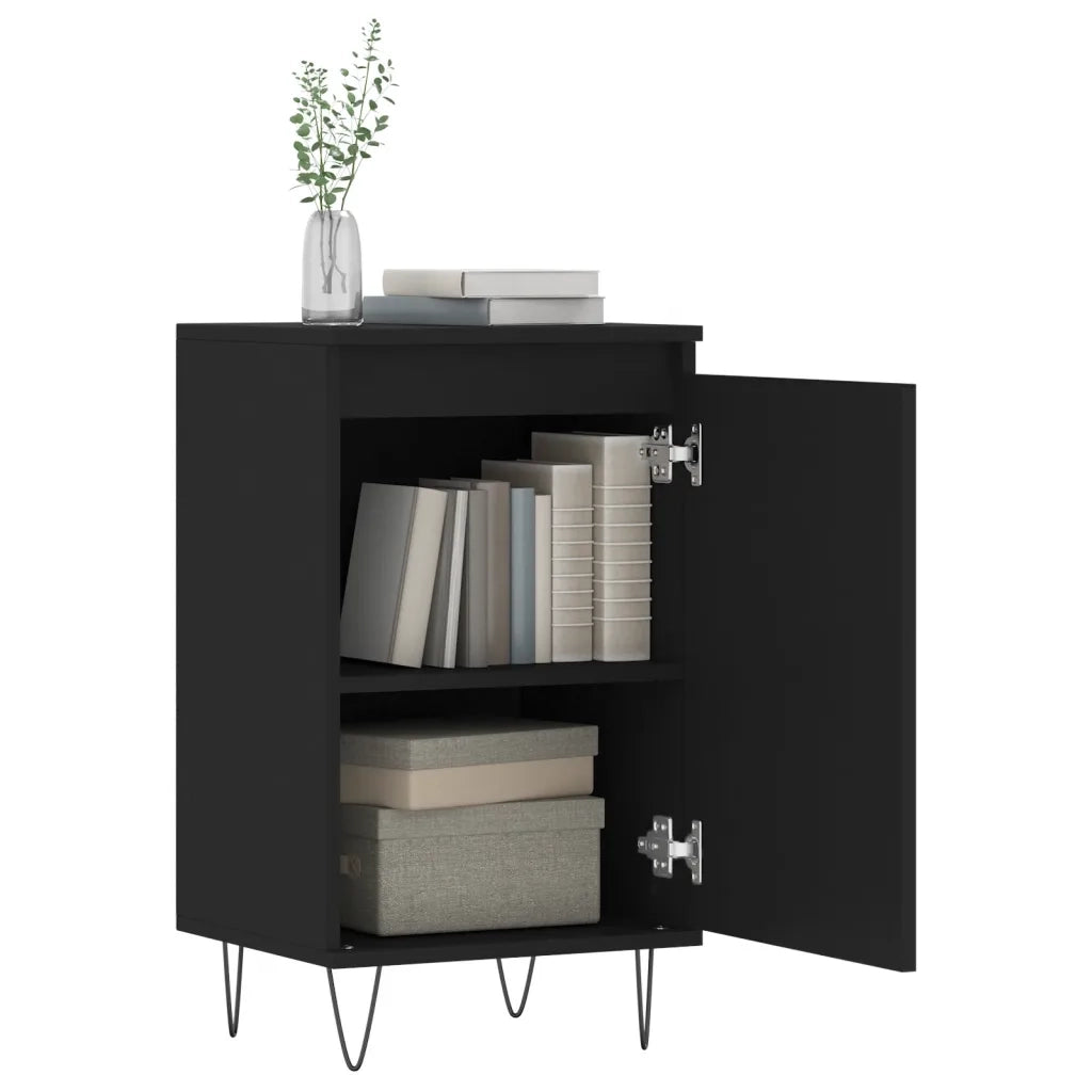 Credenze 2 pz Nere 40x35x70 cm in Legno Multistrato 831055