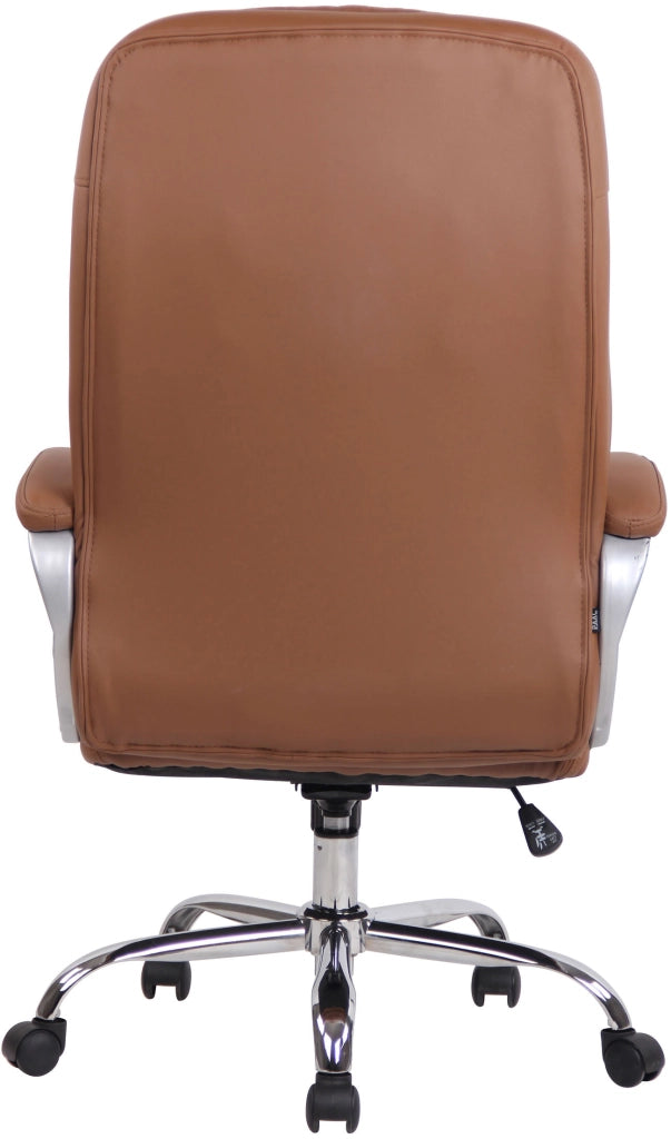 Sedia ufficio XXL Vancouver in similpelle marrone chiaro