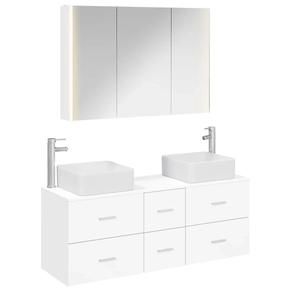 Set di mobili per il bagno 4 pcs Bianco 3406783