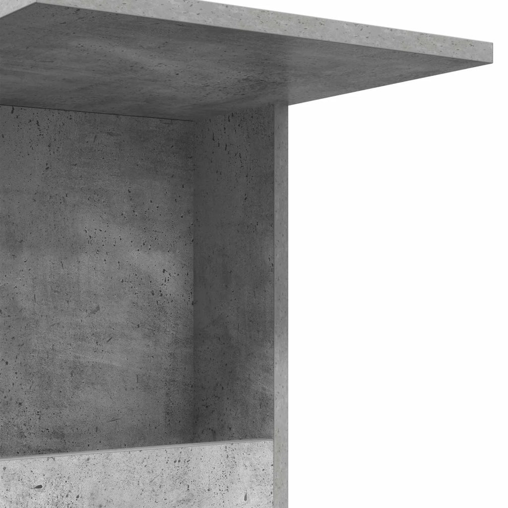 Tavolo laterale con ruota Grigio cemento 40 x 35 x 60 cm 8000375