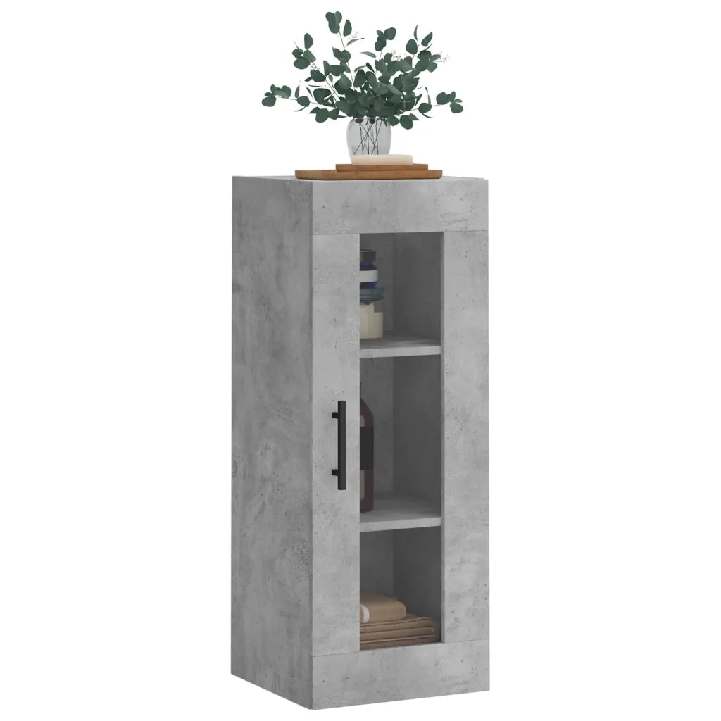 Mobile a Parete Grigio Cemento 34,5x34x90 cm 828936