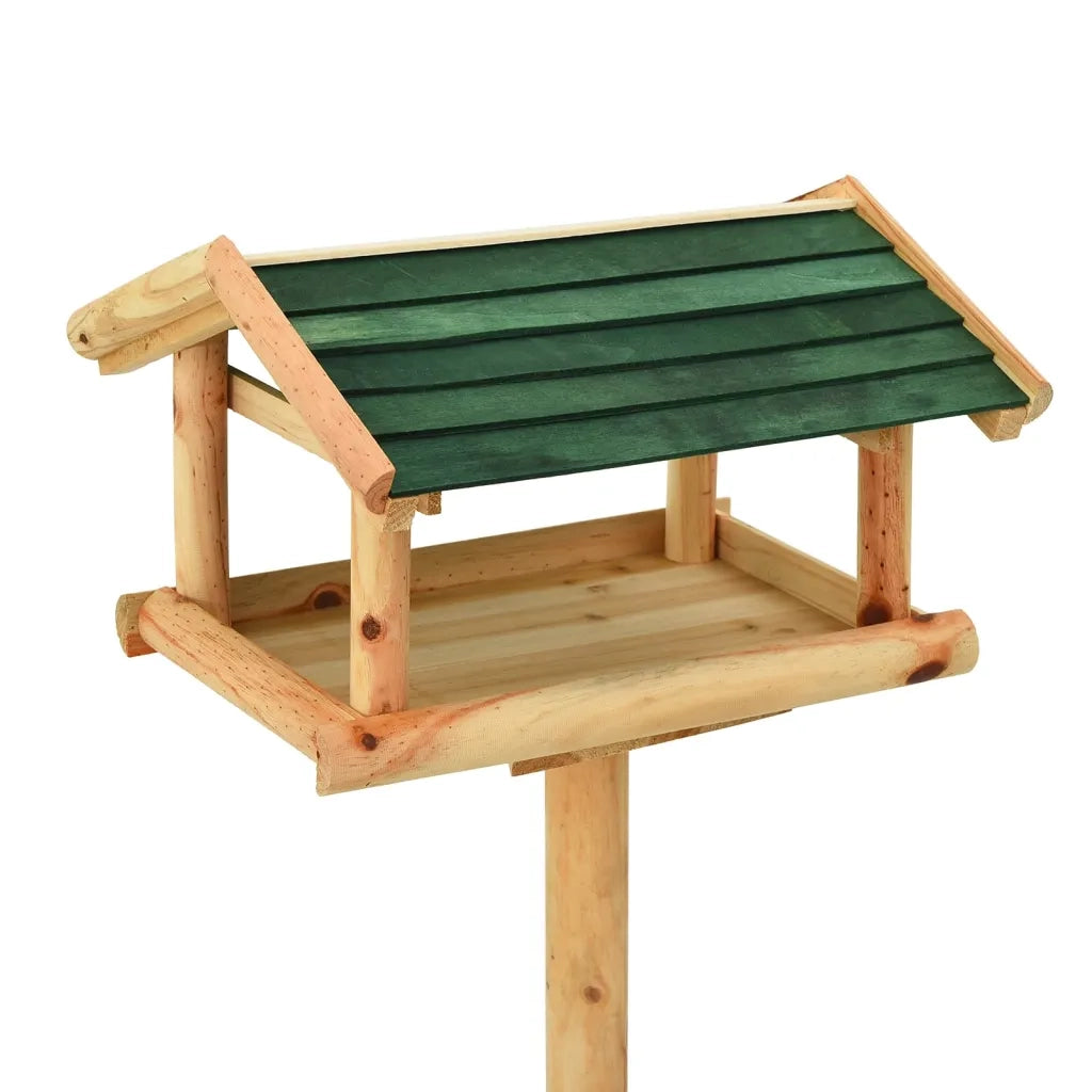 Mangiatoia Uccelli con Supporto 37x28x100 cm in Legno Abete CFW3666614