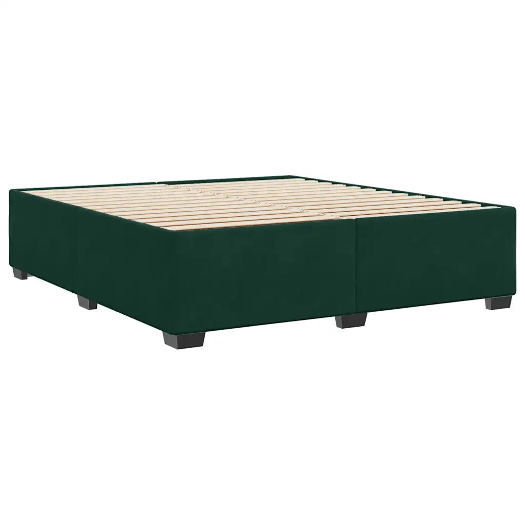 Giroletto senza Materasso Verde Scuro 180x200 cm in Velluto