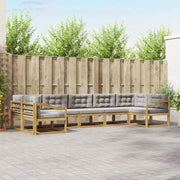 Set di divani da esterno 7 pcs Bianco e Grigio Chiaro