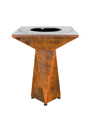 Braciere da giardino, Barbecue con griglia con gambe in acciaio - G1 Basic corten