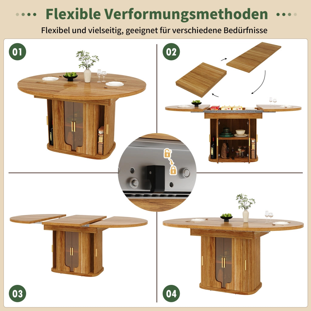 TAVOLO Allungabile 118-158 cm MDF Color Noce