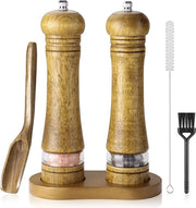 Set di Molitore di Sale e Pepe - Manuale - 2 Pezzi - Legno - 21,5 cm