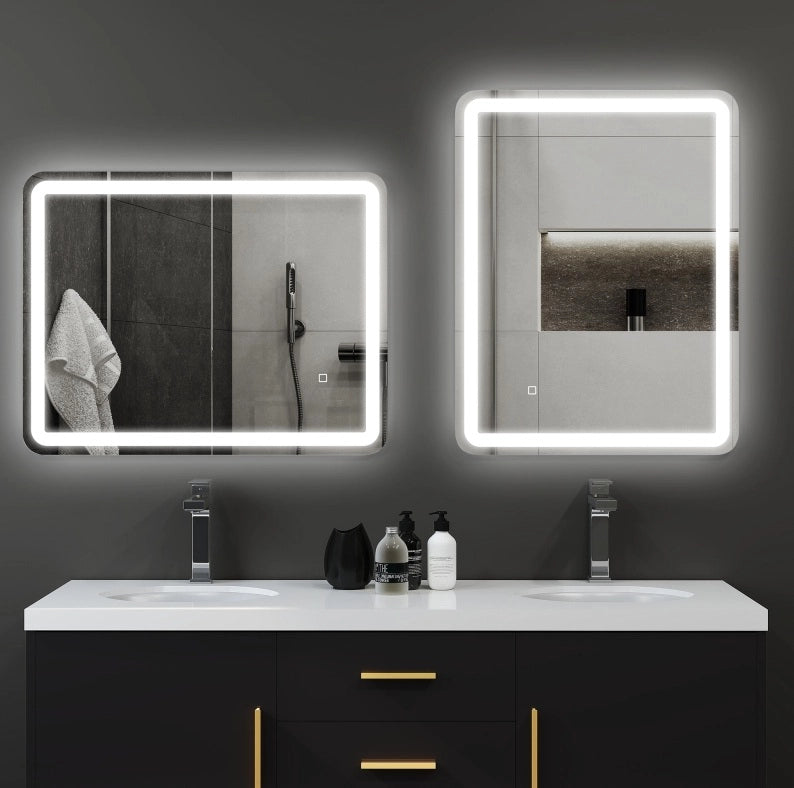 Specchio bagno LED con controllo tattile e antiappannamento