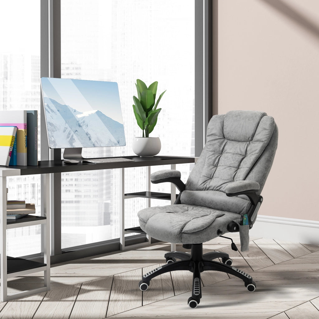 Poltrona Massaggiante Elettrica Riscaldante ¨C Zephmum ¨C Grigio 120kg
