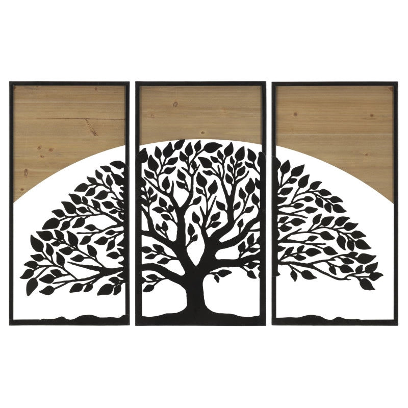Pannello Da Muro Arc Ferro E Wood Set 3pz cm 105x2x70 (35x2x70)