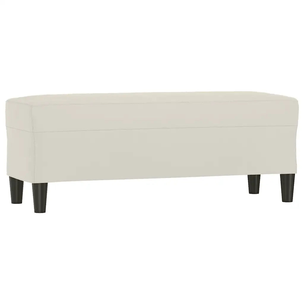 Panca crema 100x35x41 cm in Velluto 349429