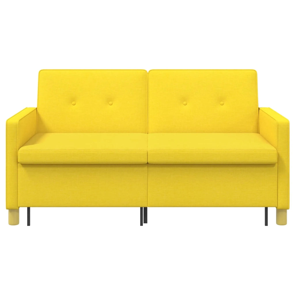 Divano Letto Estraibile Giallo Chiaro Tessuto