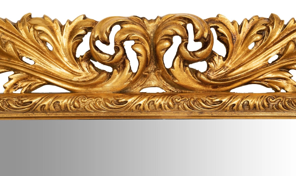 Biscottini SPECCHIERA DA PARETE IN LEGNO FINITURA FOGLIA ORO ANTICATO MADE IN ITALY