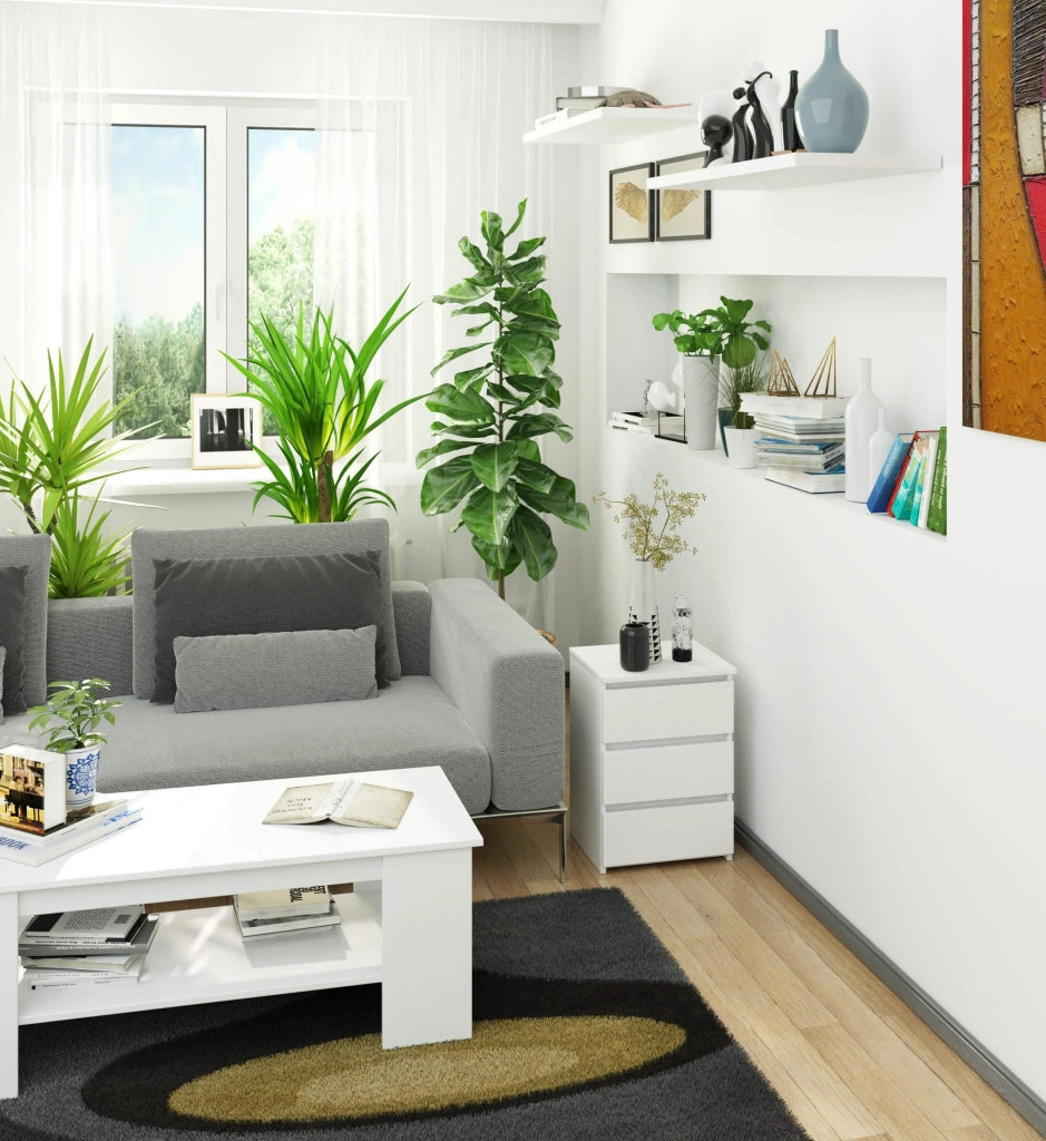Comodino AKORD CL3 Bianca 40 cm 3 cassetti 40x35x57 cm