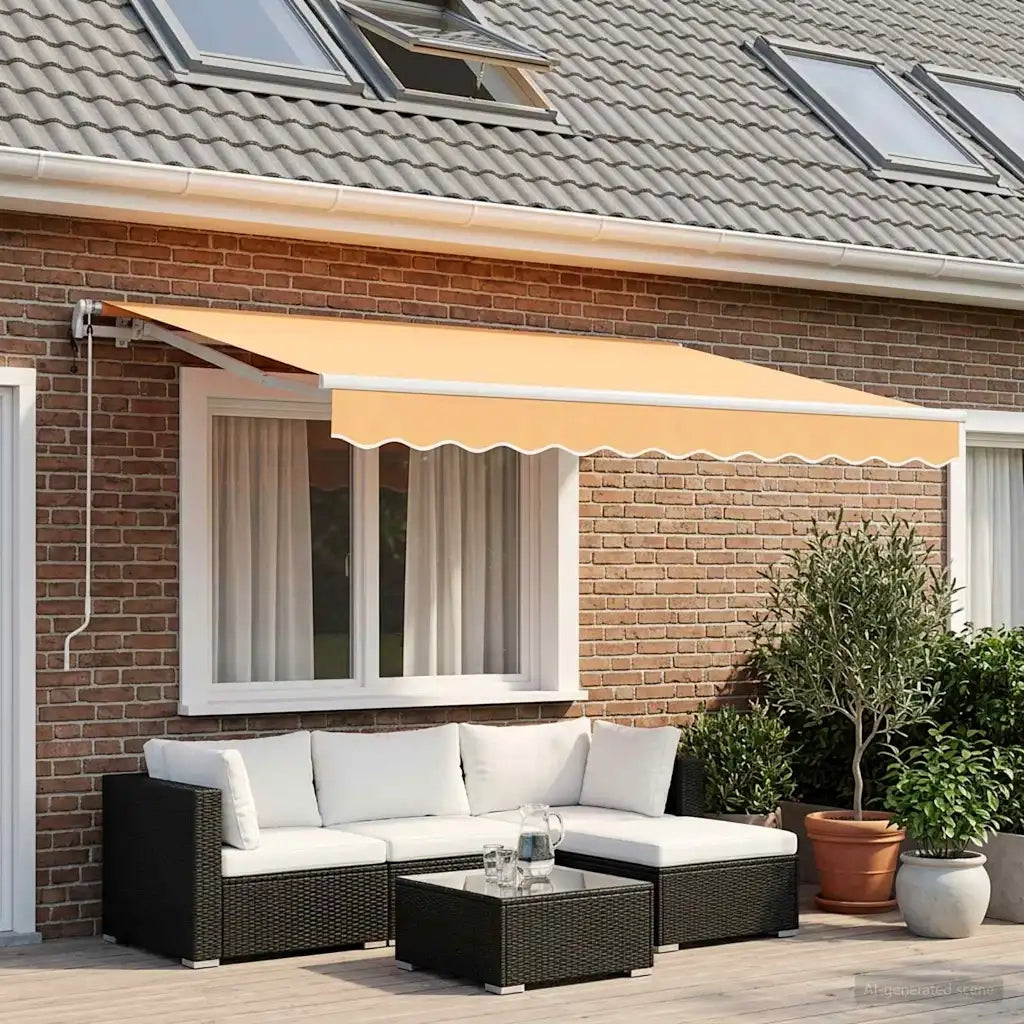 Tenda retrattile Sabbia 350 x 250 cm Poliestere 3425938