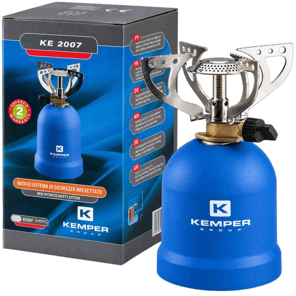 Kemper Fornello da Campeggio KE2007 a Gas con 4 Supporti