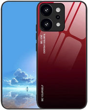 Coprioggetto Ultradurabile - TPU Protezione - Vetro 9H - Antiscratto - Colorazione Graduale - Adatto per Oppo Reno14 Pro 5G - Custodia per Telefono