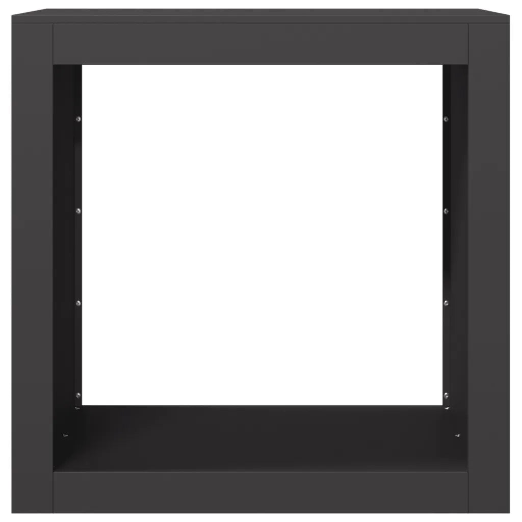 Rastrelliera per Legna da Ardere Nera 60x40x60 cm in Acciaio
