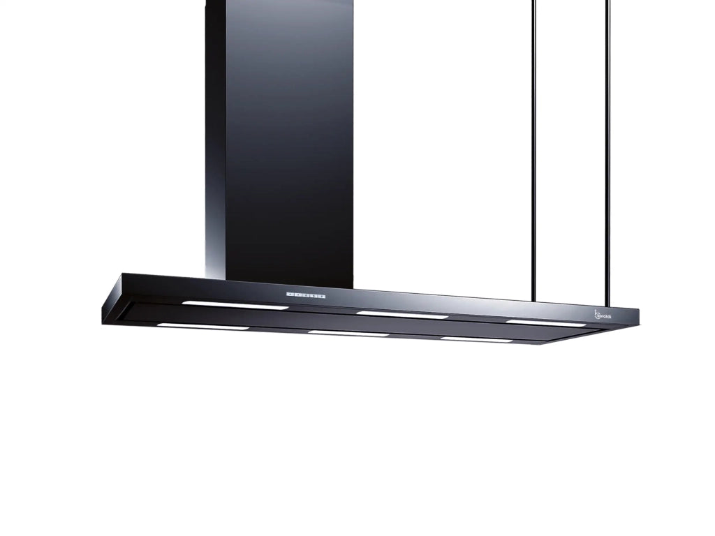 CAPPA ELEA ISOLA cm 176x60 camino sinistra - Nera - 900 m3/h