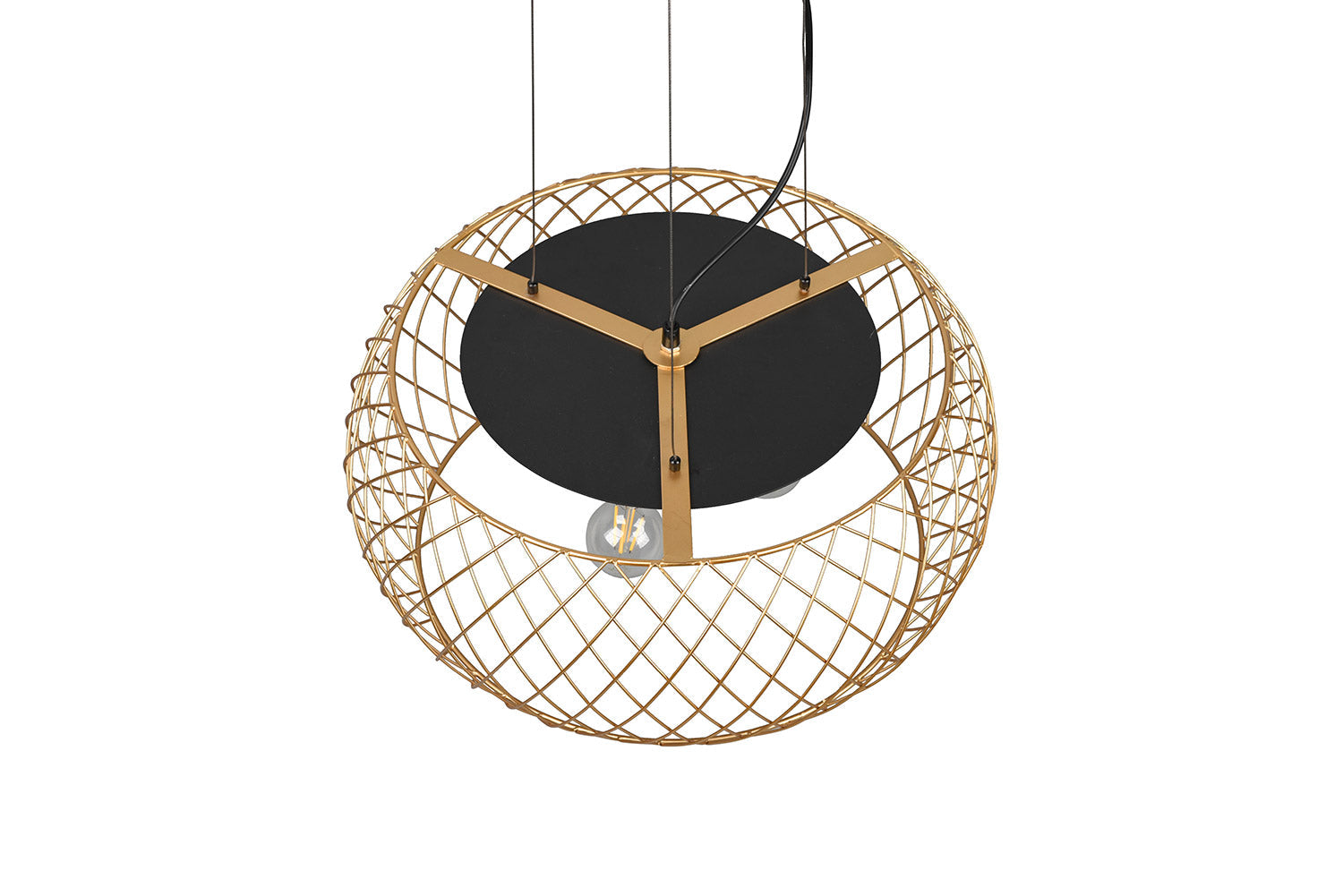 Lampada a Sospensione da Interno Attacco E27 in Metallo Ottone Opaco