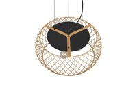 Lampada a Sospensione da Interno Attacco E27 in Metallo Ottone Opaco