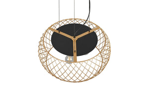 Lampada a Sospensione da Interno Attacco E27 in Metallo Ottone Opaco