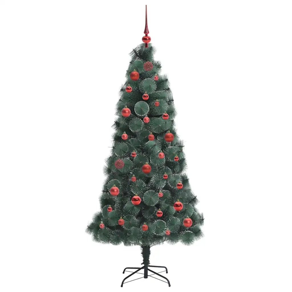 Albero di Natale | Decorazioni natalizie artificiale pre-illuminato con set di palline