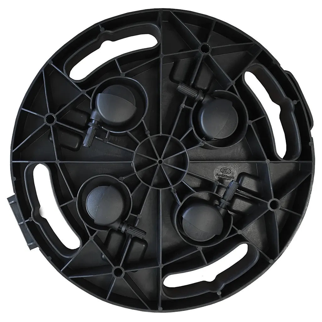 Carrelli per Piante con Ruote 3 pz Diametro 30 cm Neri 170 kg 3143916