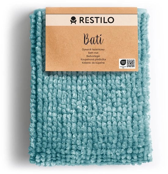 Matte da Bagno Antiscivolo 60 x 90 cm Bati Turquoise