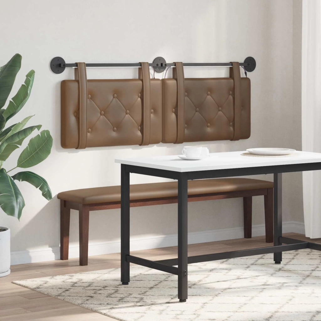 Testiera | Testata sospesa Con luce LED Cappuccino Similpelle