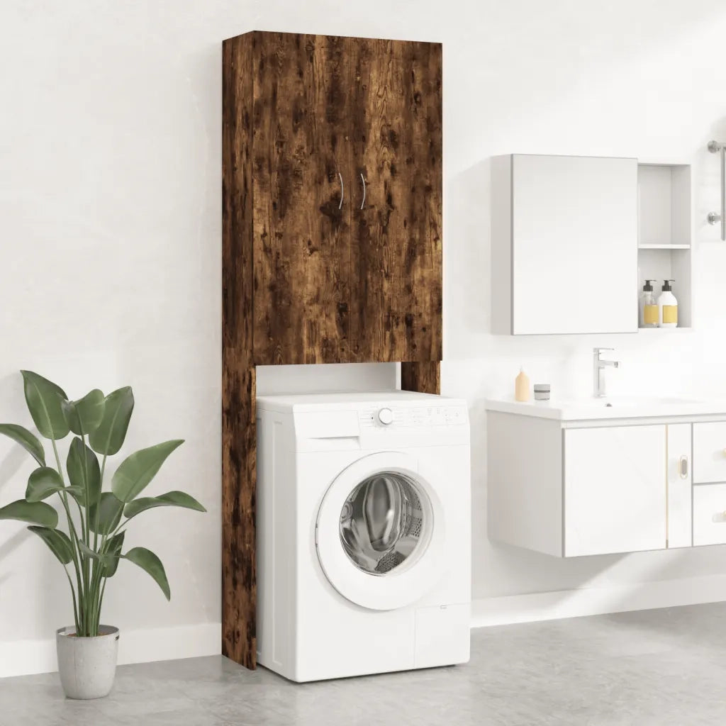 Mobile per Lavatrice Rovere Fumo 64x25,5x190 cm CFW3967670
