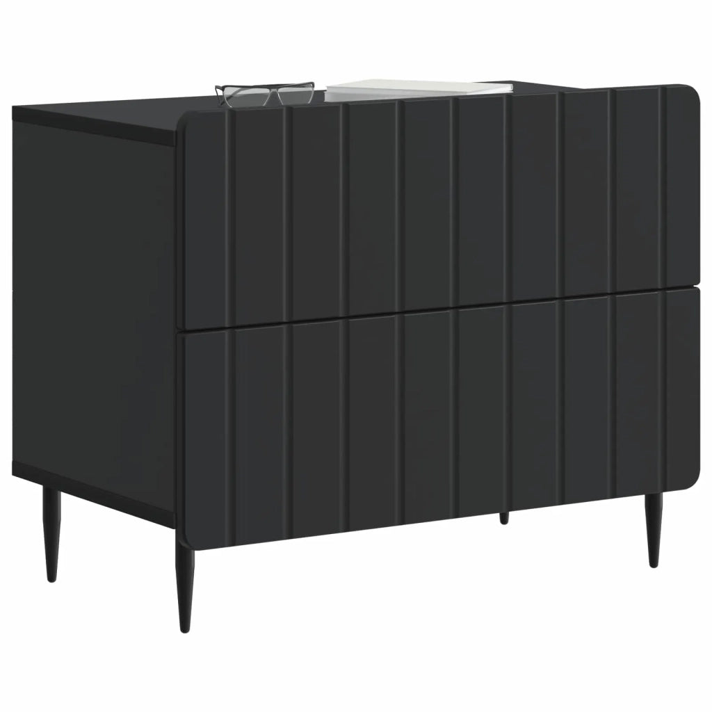Armadio da Notte Nero 62 x 34,5 x 49,5 cm Legno ingegnerizzato 894316