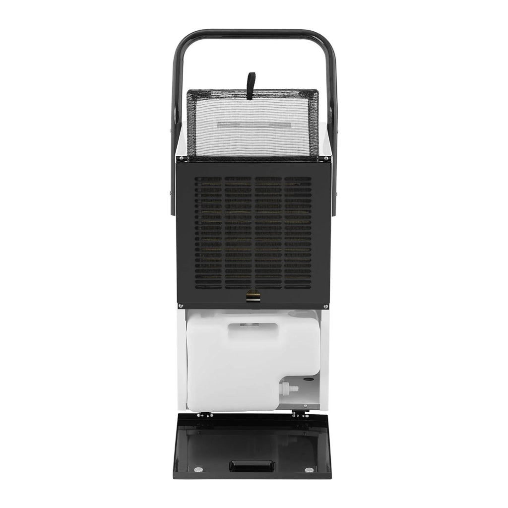 Deumidificatore elettrico professionale per cantieri edili abitazioni cantine e capannoni industriali (30L/24h superficie 50 m² portata aria 630 m³/h serbatoio 5,5L LED) 14_0007255