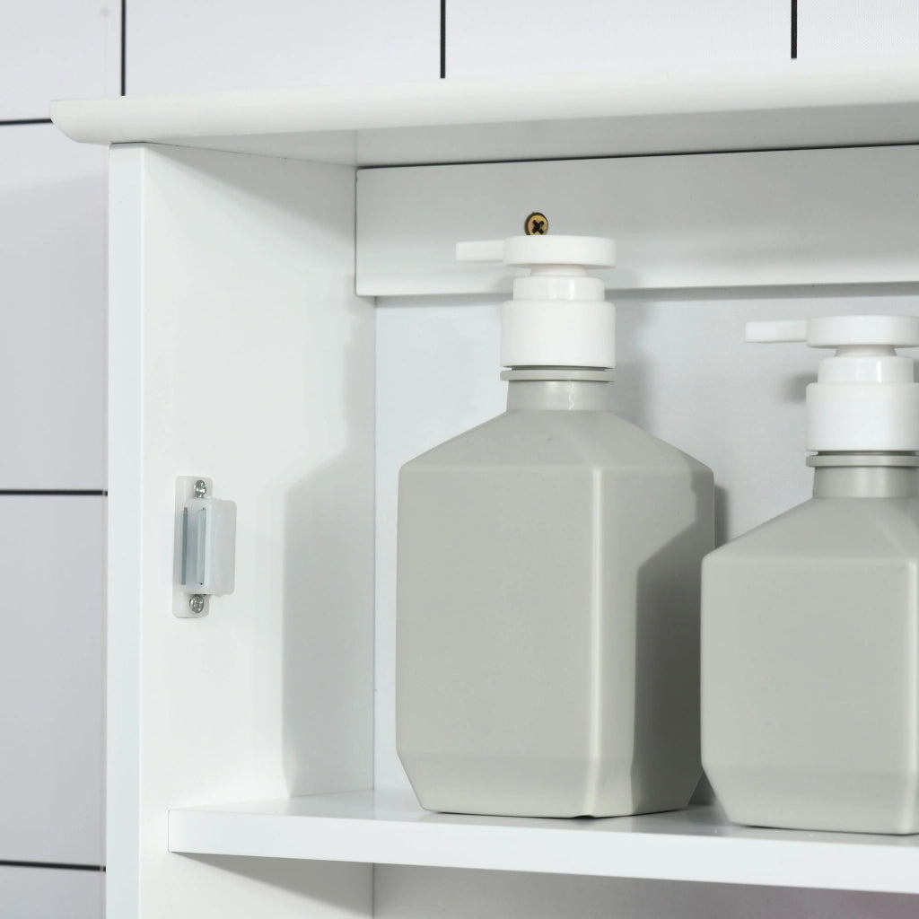 Specchio Bagno Contenitore con Anta Magnetica ¨C Zephmum ¨C Bianco
