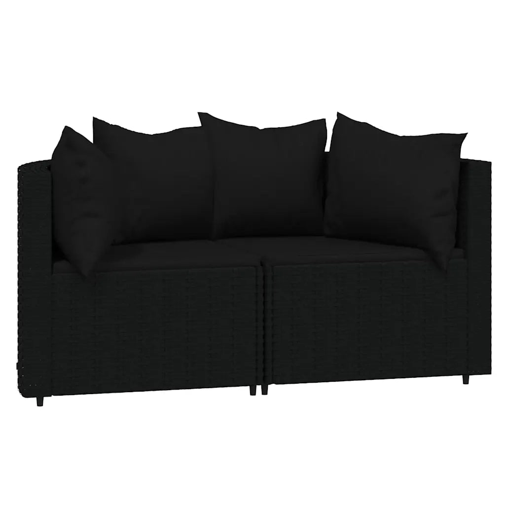 Divani Angolari da Giardino con Cuscini 2pz in Polyrattan Nerocod mxl 106099
