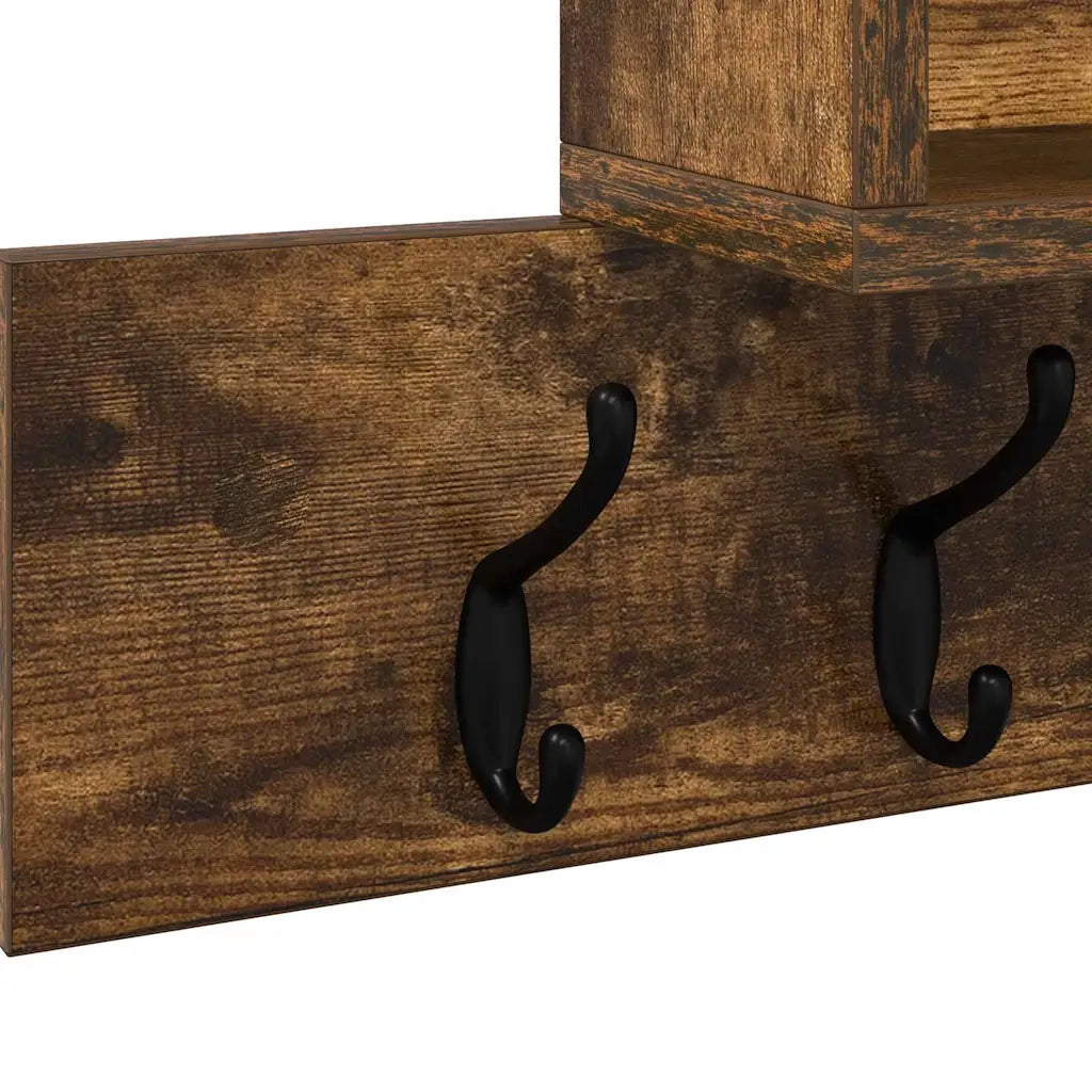 Appendiabiti a muro Rovere fumé 100 x 12 x 43,5 cm 874415
