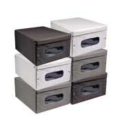 SET 6 SCATOLE BIANCHERIA WOODY CM.50X39X24 CM COLORAZIONE ASSORTITA