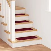 Tappetini Antiscivolo per Scale 15 pcs Bordò 60 x 25 cm PP 4019812