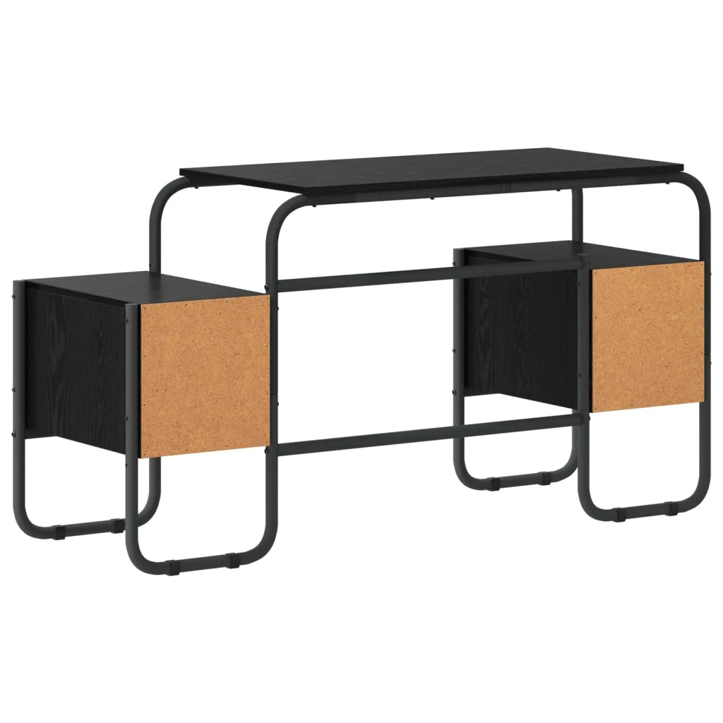 Scrivania con Spazio di Archiviazione Rovere Nero 8008008