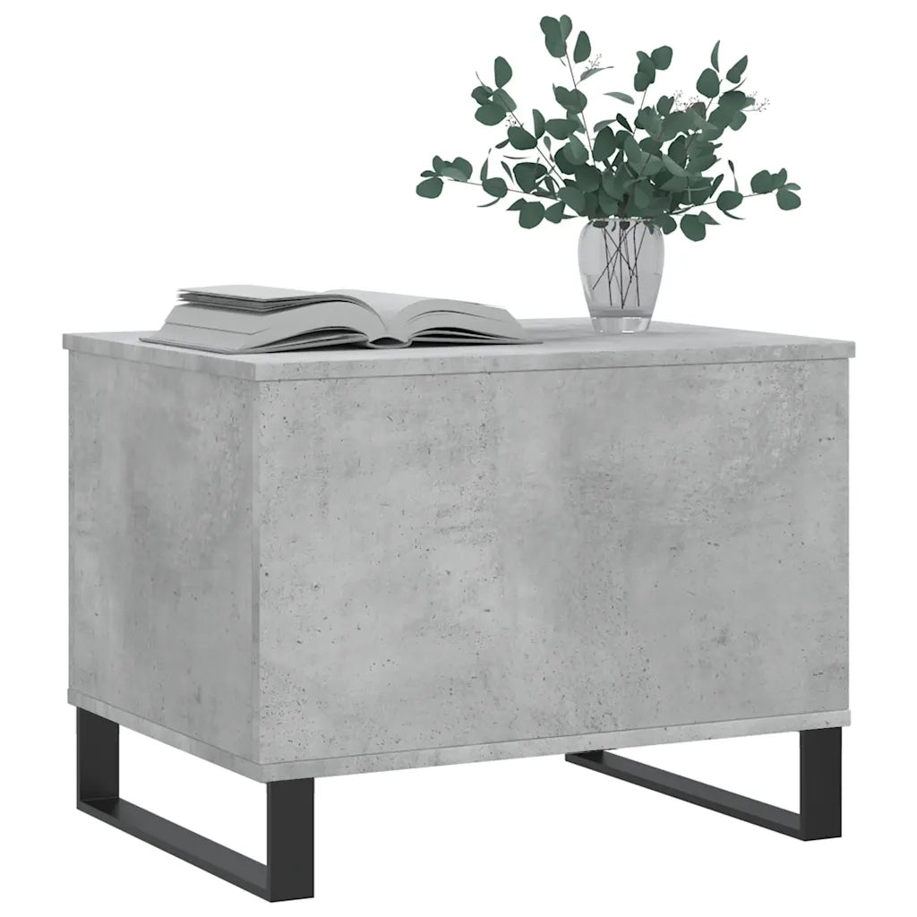 Tavolino Salotto Grigio Cemento 60x44,5x45 cm Legno Multistrato 830960