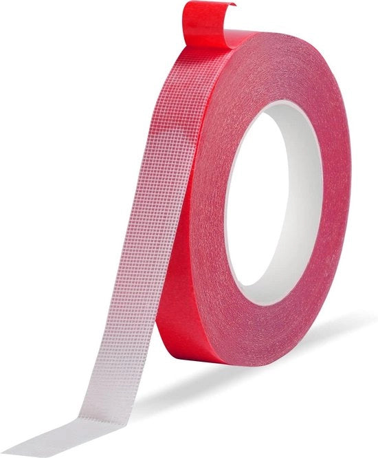 Tappetino trasparente 15x20 m doppio lato - Tappetino doppio lato extra resistente - Super adesivo - Per pareti - Facile da usare - Rosso .